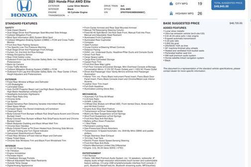 2021 Honda Pilot AWD Elite