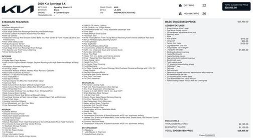 2020 Kia Sportage LX