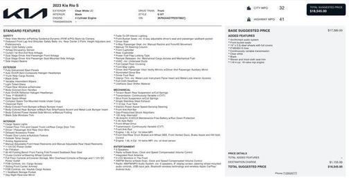 2023 Kia Rio S