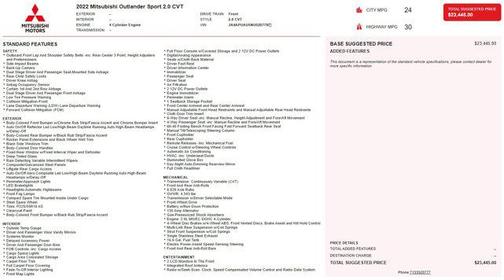 2022 Mitsubishi Outlander Sport 2.0 ES