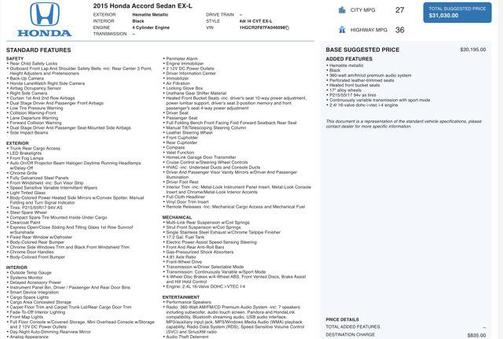 2015 Honda Accord EX-L