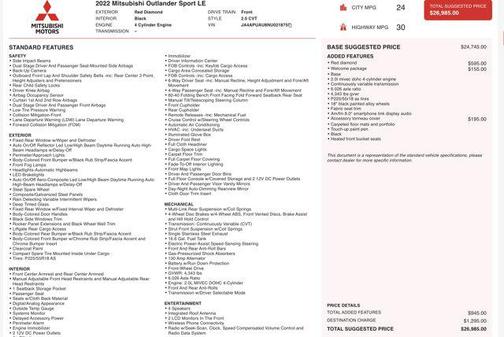 2022 Mitsubishi Outlander Sport 2.0 ES