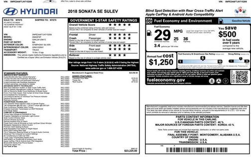 2018 Hyundai SONATA SE