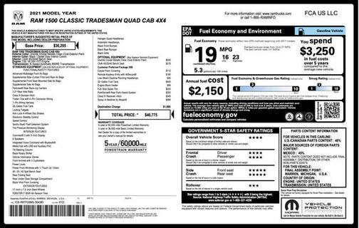 2021 RAM 1500 Tradesman