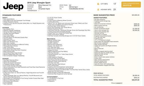 2016 Jeep Wrangler Sport