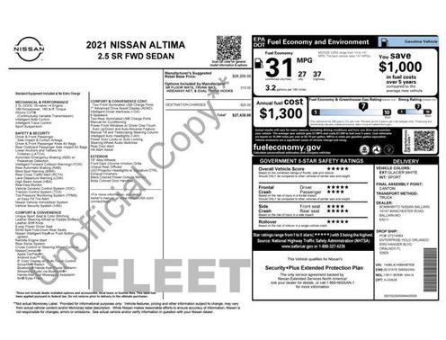 2021 Nissan Altima SR FWD