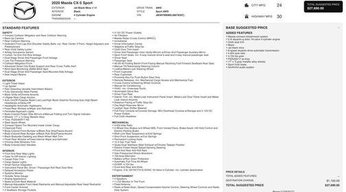 2020 Mazda CX-5 Sport