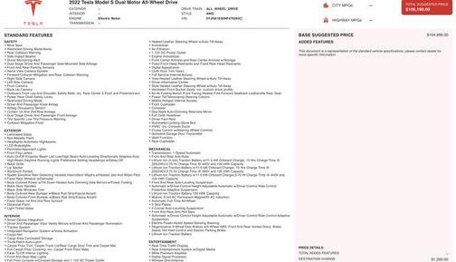 2022 Tesla Model S Dual Motor All-Wheel Drive
