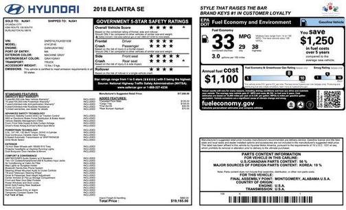 2018 Hyundai ELANTRA SE