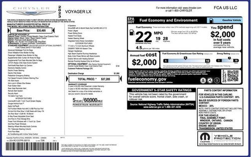 2023 Chrysler Voyager LX