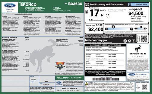 2021 Ford Bronco Black Diamond