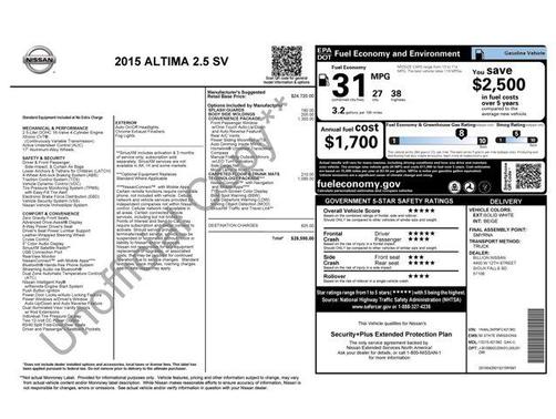 2015 Nissan Altima 2.5 SV