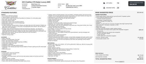 Black Raven 2014 Cadillac CTS 2.0L Turbo Luxury