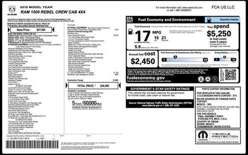 2019 RAM 1500 Rebel