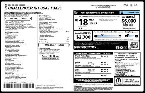 2021 Dodge Challenger R/T Scat Pack