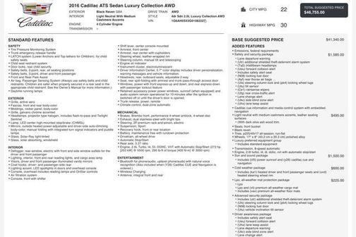 2016 Cadillac ATS 2.0L Turbo Luxury