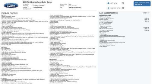 2023 Ford Bronco Sport Outer Banks