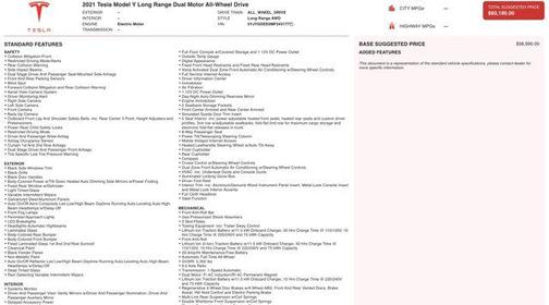 2021 Tesla Model Y Long Range Dual Motor All-Wheel Drive