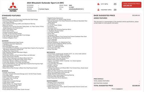 2024 Mitsubishi Outlander Sport SE