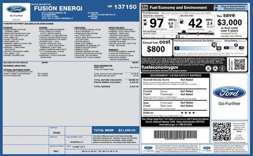 2017 Ford Fusion Energi SE Luxury