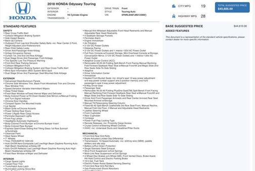 2018 Honda Odyssey Touring