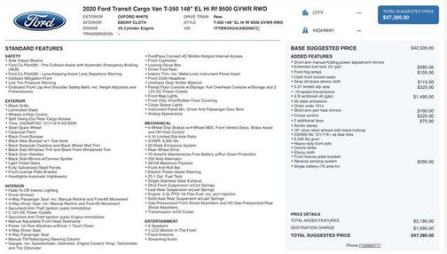 OXFORD WHITE 2020 Ford Transit-350 Base