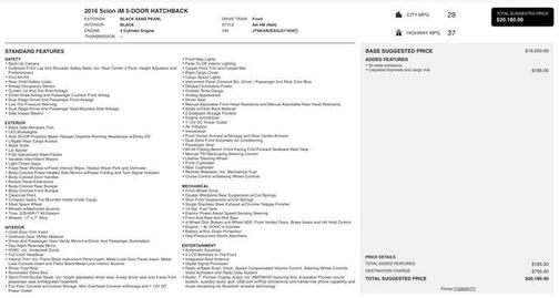 2016 Scion iM 5dr HB Man