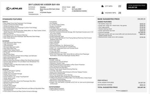 2017 Lexus NX 200t Base
