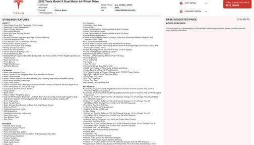 2022 Tesla Model X Dual Motor All-Wheel Drive