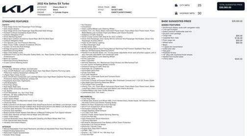 2022 Kia Seltos SX Turbo