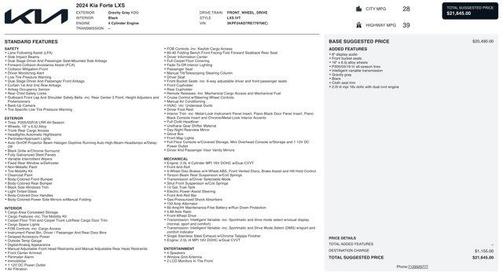2024 Kia Forte LXS