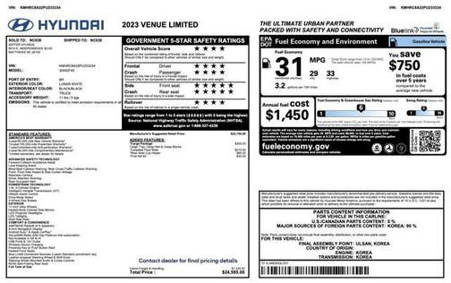 2023 Hyundai VENUE Limited