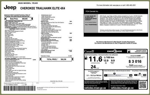 2020 Jeep Cherokee Trailhawk Elite