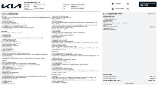 2016 Kia Optima EX