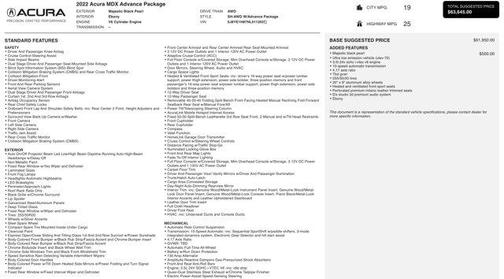 2022 Acura MDX Advance Package