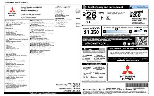 2022 Mitsubishi Outlander ES 2.5 S-AWC