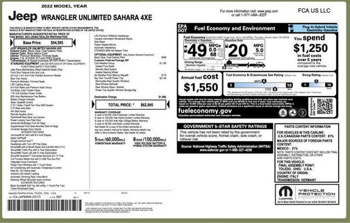 2022 Jeep Wrangler Unlimited 4xe Sahara