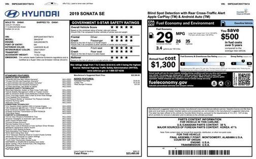 2019 Hyundai SONATA SE