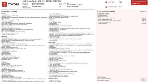 2020 Toyota Tundra 1794 Edition