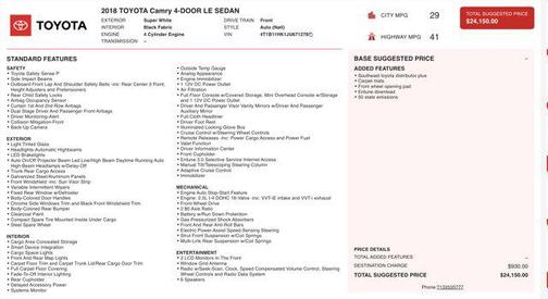 2018 Toyota Camry LE