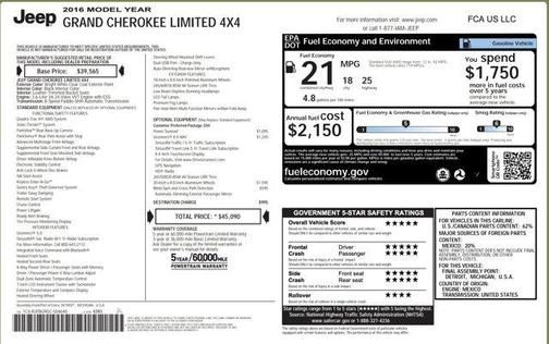 2016 Jeep Grand Cherokee Limited