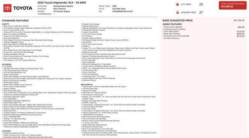 2020 Toyota Highlander XLE