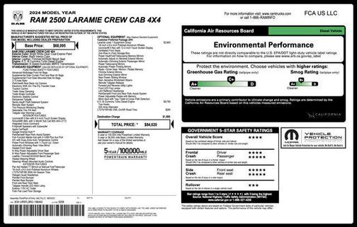 2024 RAM 2500 Laramie Crew Cab 4x4 6'4' Box