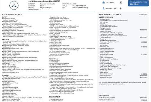 2019 Mercedes-Benz GLA 250 4MATIC