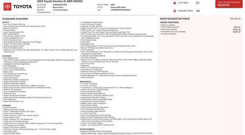 2023 Toyota Corolla Hybrid LE