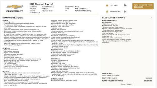 2015 Chevrolet Trax 1LS