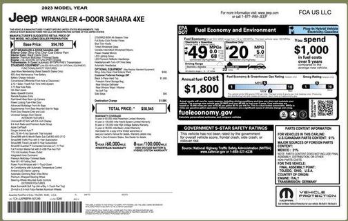 2023 Jeep Wrangler 4xe Sahara