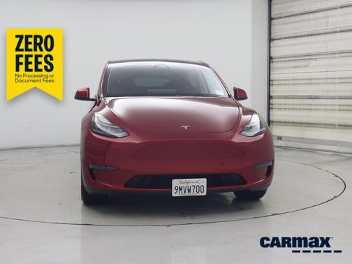 Red 2024 Tesla Model Y Long Range