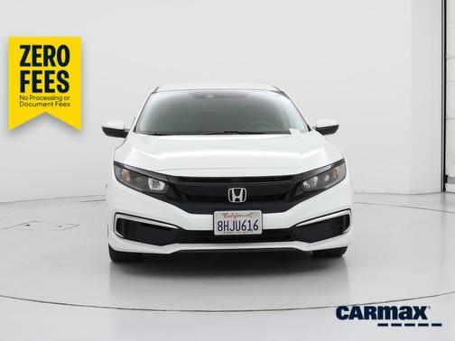 White 2019 Honda Civic LX