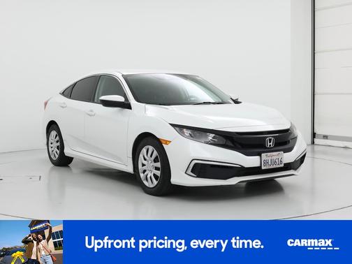 White 2019 Honda Civic LX